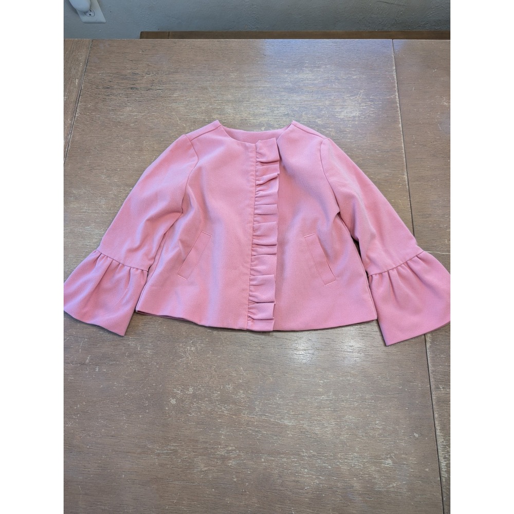 Janie and Jack‎ Pink Ruffle Bell Sleeve Bolero Jacket Kids Size 6 elegant
